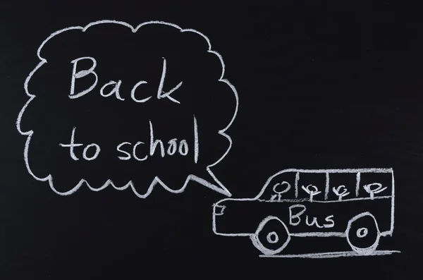 Regreso a la escuela y autobús escolar —  Fotos de Stock