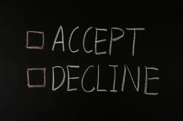 Accept or decline choosing — Stock Photo, Image