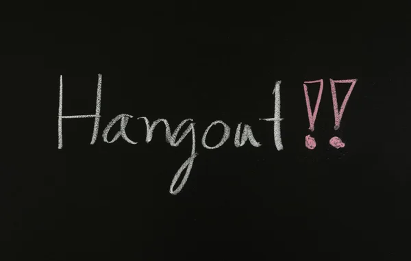 Woord "hangout" — Stockfoto