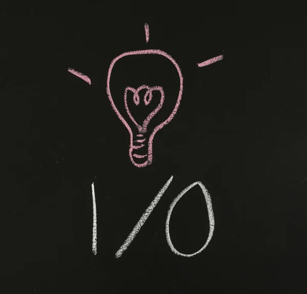 Лампочка і слово "i-0 " — стокове фото