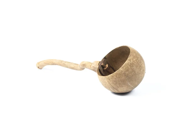 Диппер из кокосовой скорлупы — стоковое фото