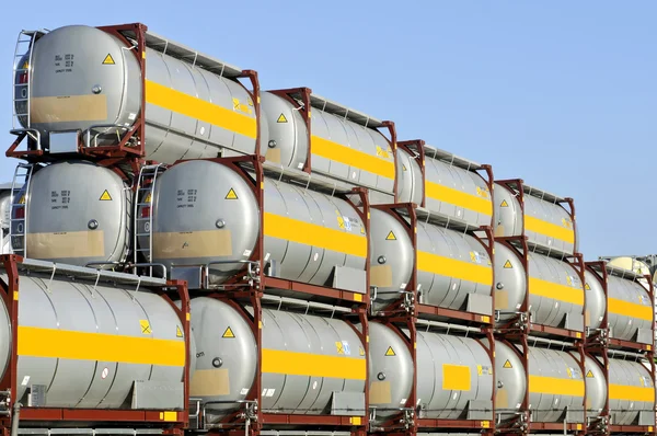 Chemische vervoer container — Stockfoto