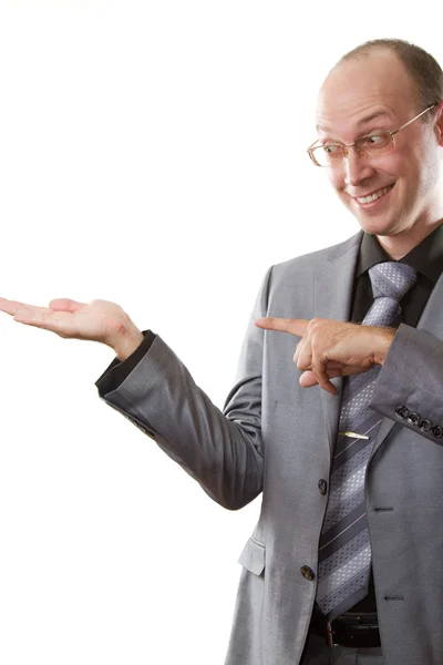 Close up portrait of a handsome young business man in a stylish suit ,copy — Stock Photo, Image