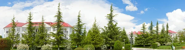 Panorama of nature and the holiday home in Georgia — Stock Photo, Image