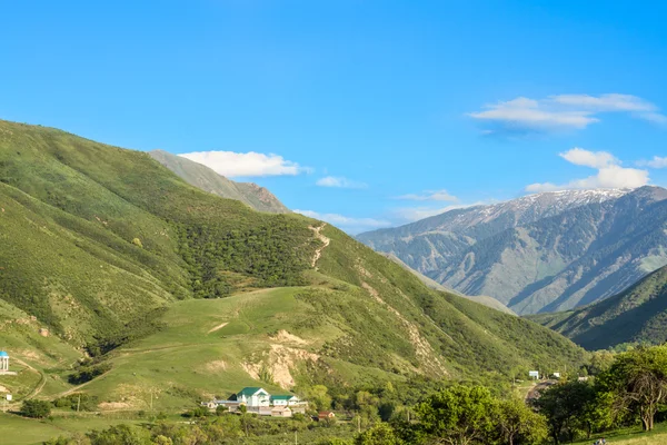 Panorama de la naturaleza de la garganta en Almaty, Kazajstán —  Fotos de Stock