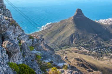 cape Town, Masa Dağı, Güney Afrika Cumhuriyeti Hava bir bakış açısından doğal görünümü