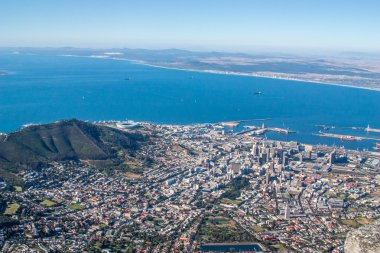 cape Town, Masa Dağı, Güney Afrika Cumhuriyeti Hava bir bakış açısından doğal görünümü