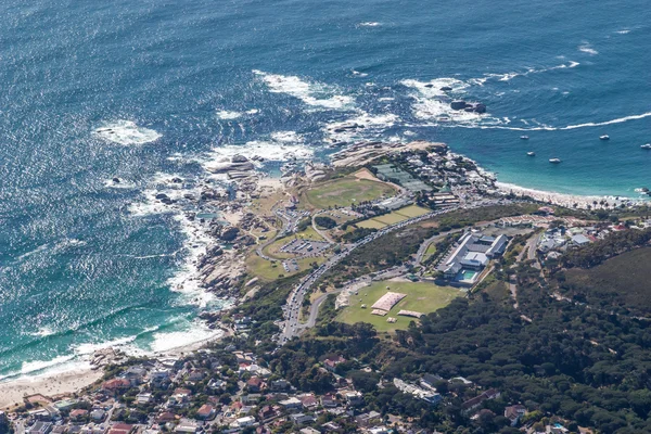 Scenic View in Cape Town, Table Mountain, South Africa from an aerial perspective — Stock Photo, Image