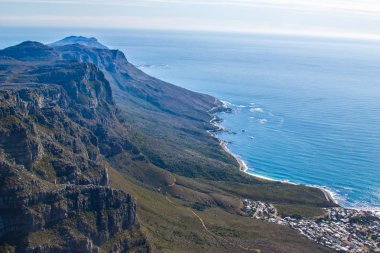 cape Town, Masa Dağı, Güney Afrika Cumhuriyeti Hava bir bakış açısından doğal görünümü