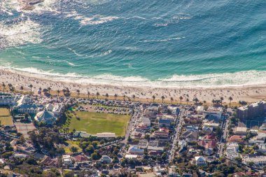 cape Town, Masa Dağı, Güney Afrika Cumhuriyeti Hava bir bakış açısından doğal görünümü