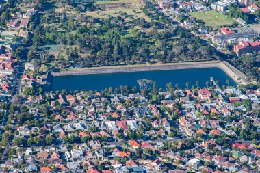 cape Town, Masa Dağı, Güney Afrika Cumhuriyeti Hava bir bakış açısından doğal görünümü