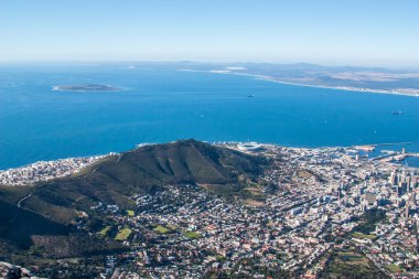 cape Town, Masa Dağı, Güney Afrika Cumhuriyeti Hava bir bakış açısından doğal görünümü