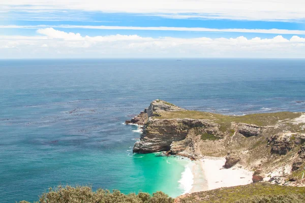 Przylądek dobrej nadziei. Półwysep Cape ocean Atlantycki. Cape town. Republika Południowej Afryki widok z zielonego punktu — Zdjęcie stockowe