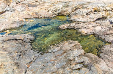 turkuaz suları, crete, Yunanistan, balos Beach saf beyaz kum plaj. Gramvousa Adası'ndan görüntüleyin