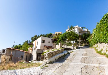 küçük cretan village Girit Adası, Yunanistan. Girit'ten diğer resimleri görmek