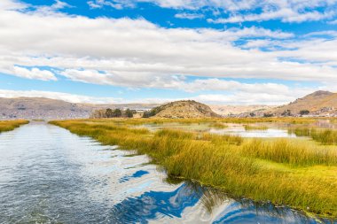 Lake titicaca, Güney Amerika, peru ve Bolivya sınırında yer.