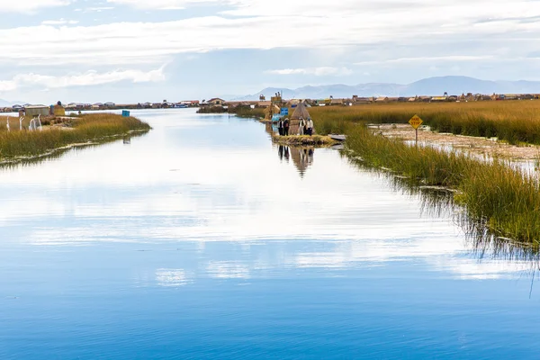 Floating Islands on Lake Titicaca,South America — Stock Photo, Image