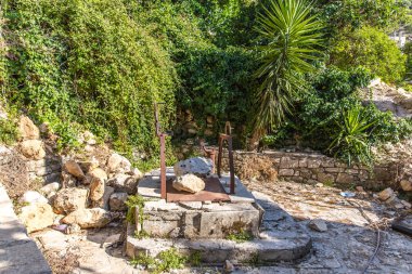 küçük cretan village Girit Adası, Yunanistan. Girit'ten diğer resimleri görmek