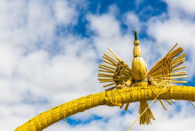 titicaca Gölü, peru, Güney Amerika Hediyelik eşya Reed üzerinde yüzen Adaları.