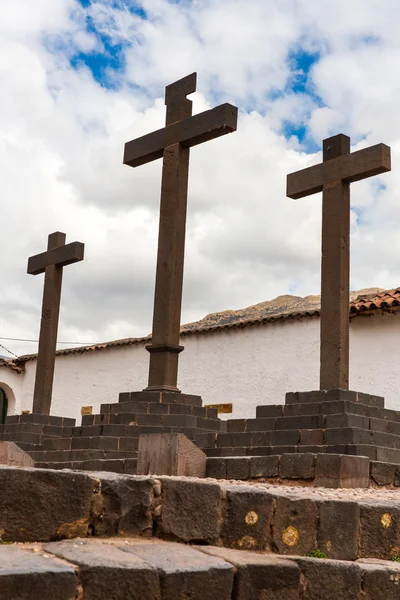 Cathedral Church with Christian Crosses. — Stock Photo, Image