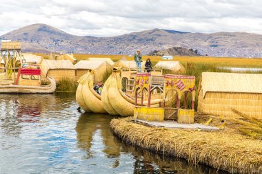 Reed tekne titicaca Gölü, peru
