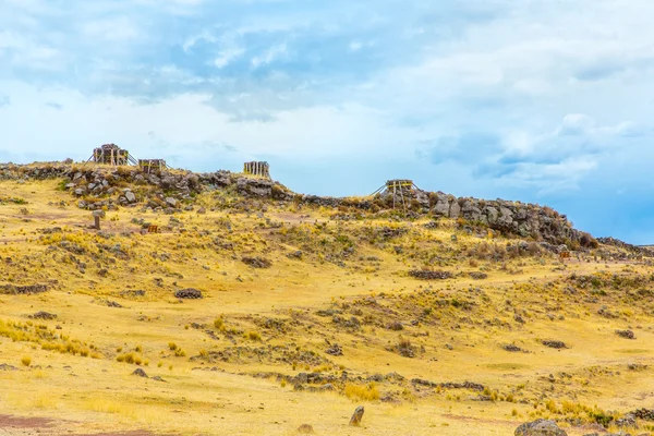 Torri funerarie a Sillustani, Perù — Foto Stock