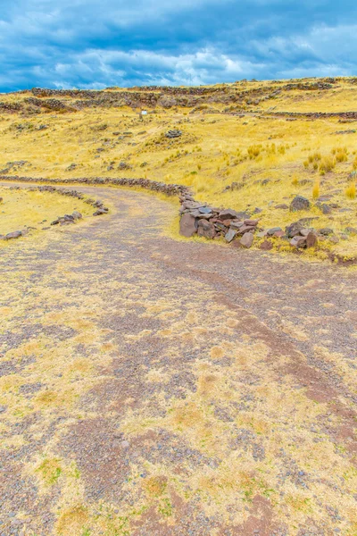 Funerary towers in Sillustani, Peru — Stock Photo, Image