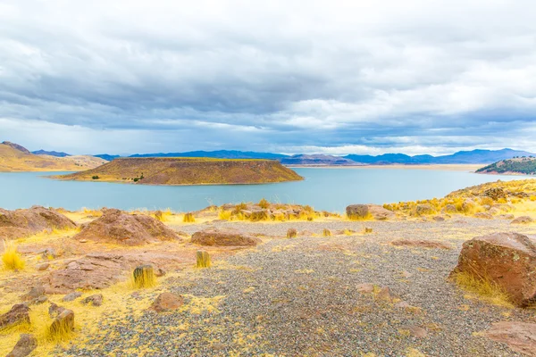 Funerary towers in Sillustani, Peru — Stock Photo, Image