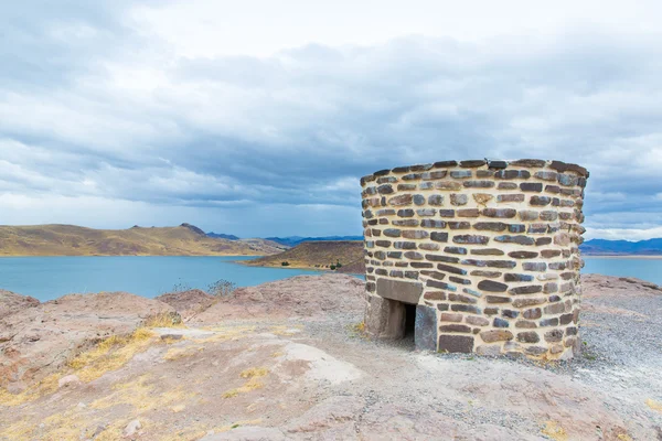 Funerary towers in Sillustani, Peru — Stock Photo, Image