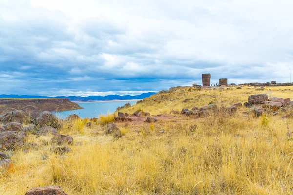 Ταφικό πύργους στην sillustani, Περού — Φωτογραφία Αρχείου