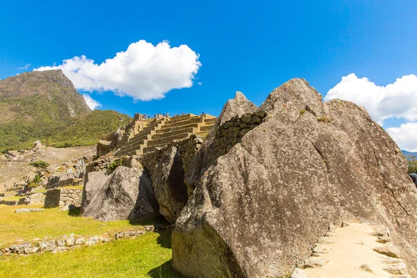 Muro di Inca a Machu Picchu, Perù — Foto Stock