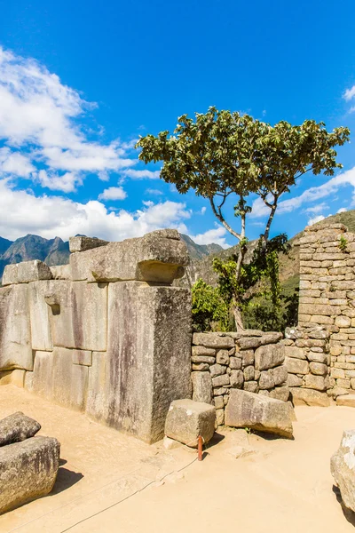 Inca vägg i machu picchu, peru — Stockfoto