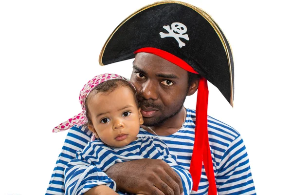 Ragazzo bambino in pirata costume — Stok fotoğraf