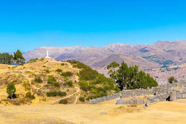 Inca ściany w saqsaywaman, peru — Zdjęcie stockowe