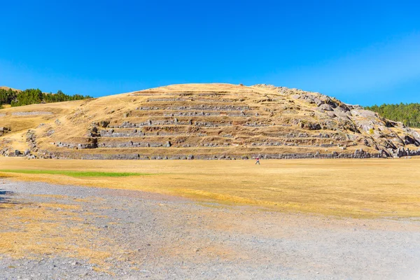 在 saqsaywaman，秘鲁的印加墙 — 图库照片