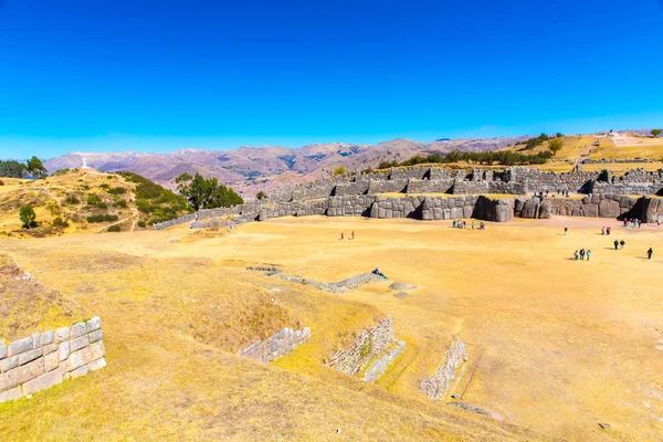 在 saqsaywaman 的印加墙 — 图库照片