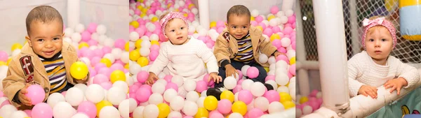 Colagem de crianças felizes — Fotografia de Stock