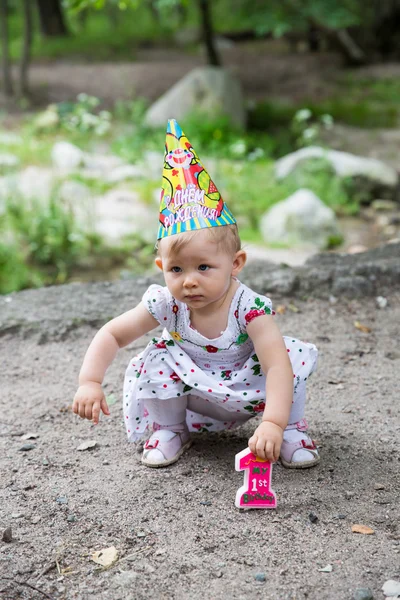 Urodziny dziecka dziewczyna — Zdjęcie stockowe