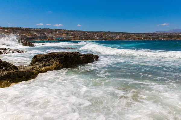 Miasta rethymno na plaży — Zdjęcie stockowe