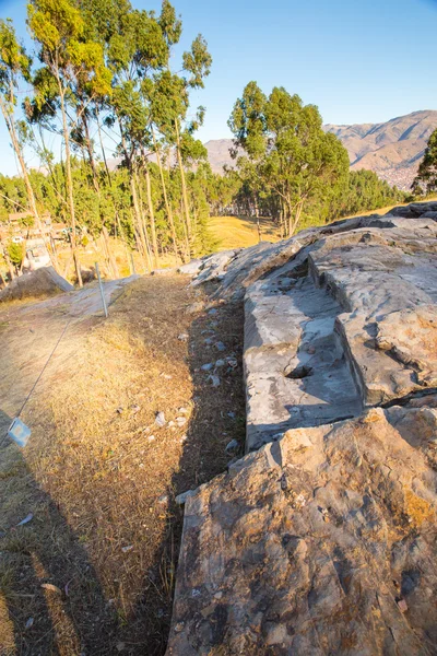 Saqsaywaman の考古学的な公園に位置します。 — ストック写真