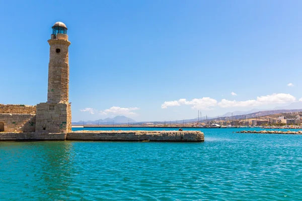 Old venetian lighthouse at harbor — Stock Photo, Image