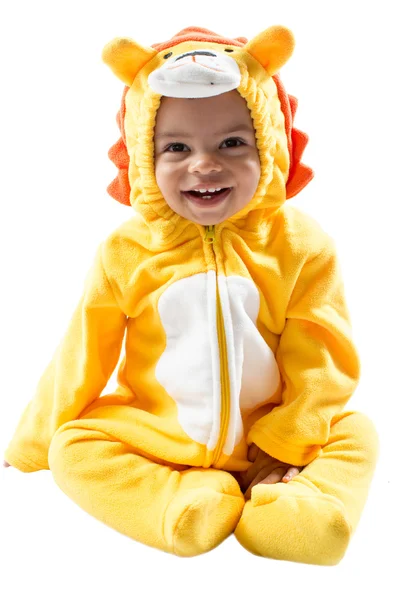 Black child boy, dressed in lion carnival suit — Stock Photo, Image