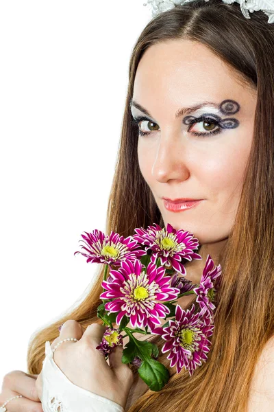 Retrato de mujer novia hermosa — Foto de Stock