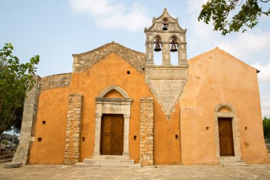 küçük cretan village kavros Girit Adası, Yunanistan Kilisesi. arka plan seyahat