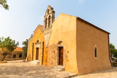 küçük cretan village kavros Girit Adası, Yunanistan Kilisesi. arka plan seyahat