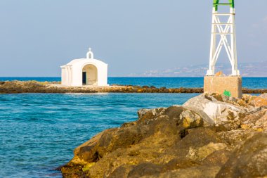 Eski Venedik deniz feneri liman crete, Yunanistan