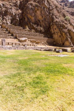 Peru, ollantaytambo-Inca kalıntıları kutsal vadinin andes Dağları, Güney Amerika