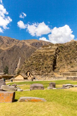 Peru, ollantaytambo-Inca kalıntıları kutsal vadinin andes Dağları, Güney Amerika