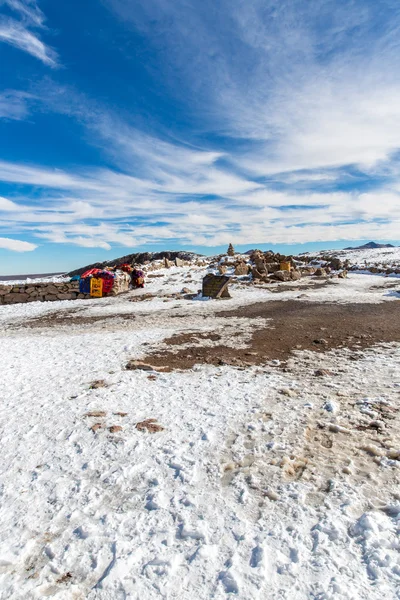 V Andách, silniční cusco-puno, peru, Jižní Amerika — Stock fotografie