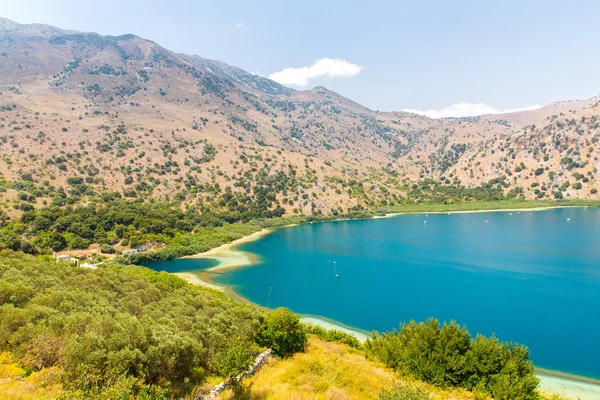 Freshwater lake in village Kavros in Crete island, Greece — Stock Photo, Image